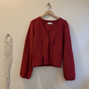 Madewell Texture and Thread Rustic Wrap Top